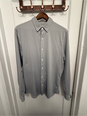 RHONE Commuter Shirt | Slim Fit | Large | Silver Geo Dot